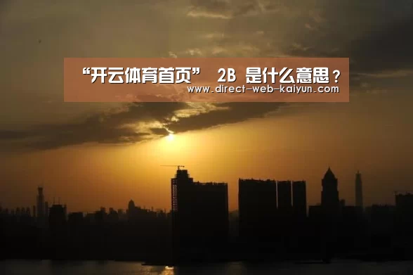 “开云体育首页”
2B 是什么意思?(图2) 开云体育